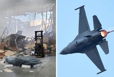 Mühimmat Yüklü F-16, Kaliforniya'daki Deponun İçine Düştü