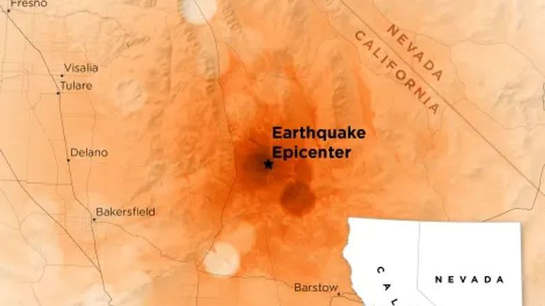 Kaliforniya’da Yaşanan Depremin İzi Uzaydan Görülebiliyor
